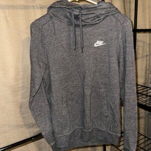 Womens nike funnel neck hoodie gray size small